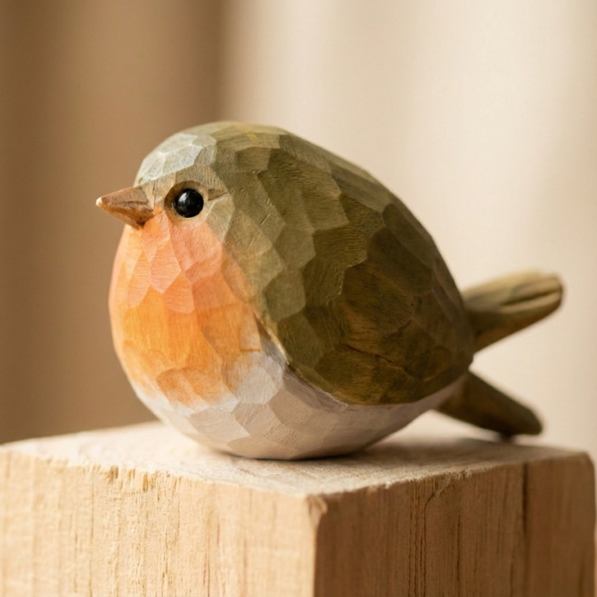 Hand-Carved Robin