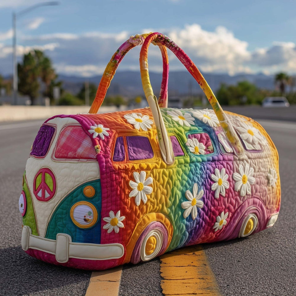 Hippie Bus Travel Bag — Rainbow