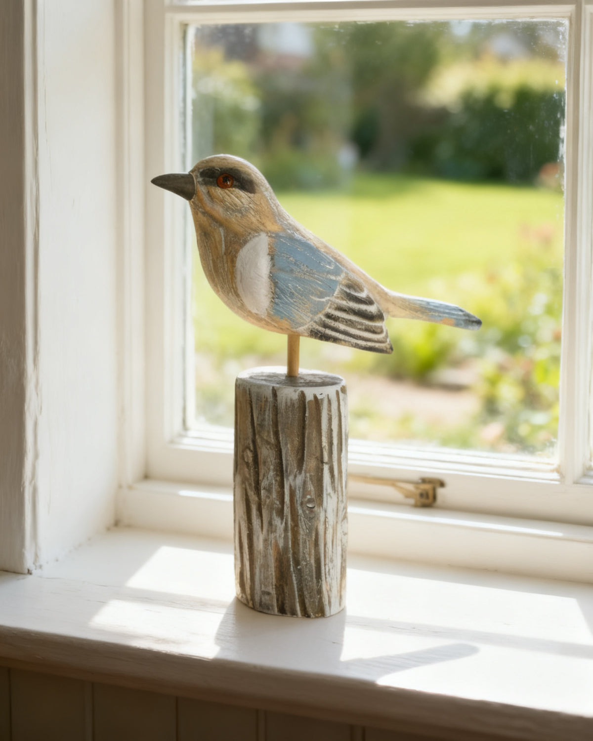 Hand-Carved Wooden Bird (Lime)