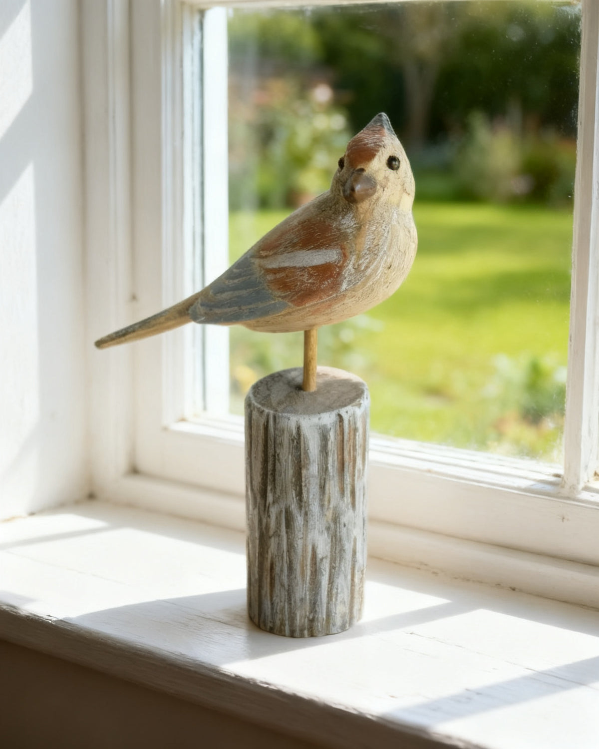 Hand-Carved Wooden Songbird